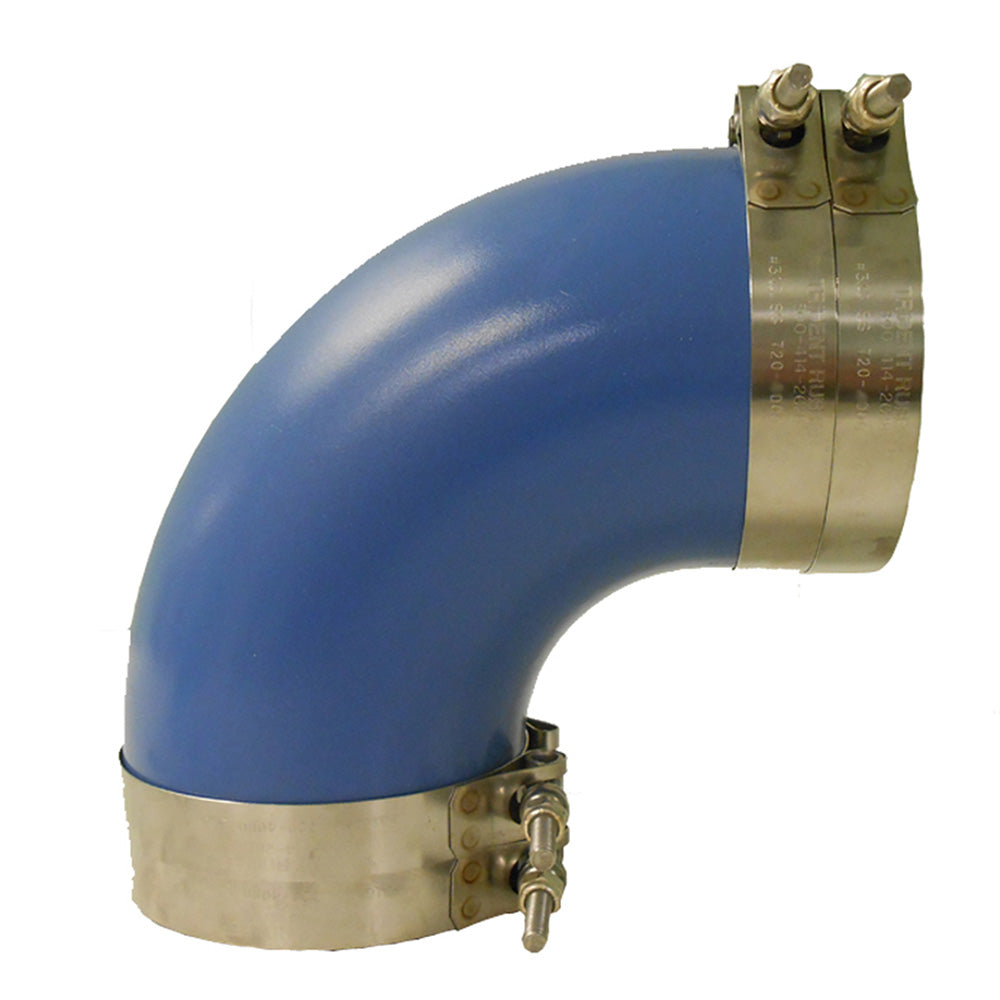 Trident Marine 6 ID 90Degree Blue Silicone Molded Wet Exhaust Elbow