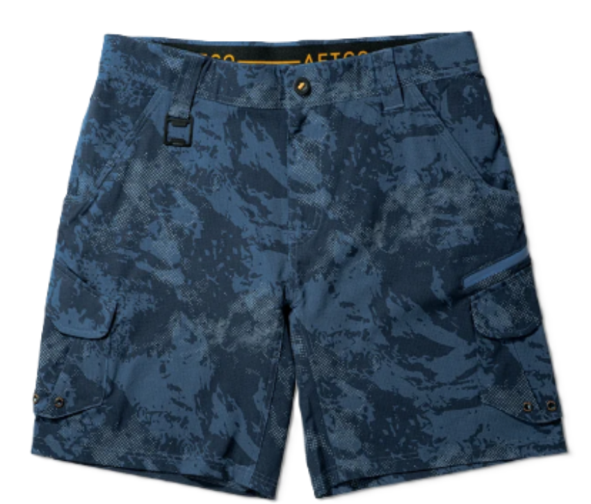 AFTCO Men's Pinnacle Shorts Naval Storm Camo