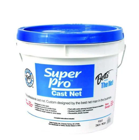 Bett's Bait Super Pro Cast Net 10' 1/4" Mesh