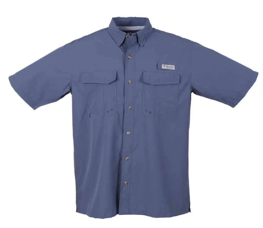 Bimini Bay Men Flats V SS Shirt Grisaille