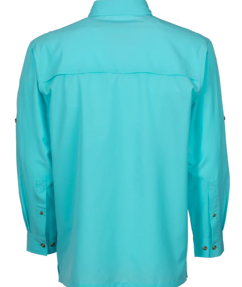 Bimini Bay Men's Flats V LS Shirt Teal