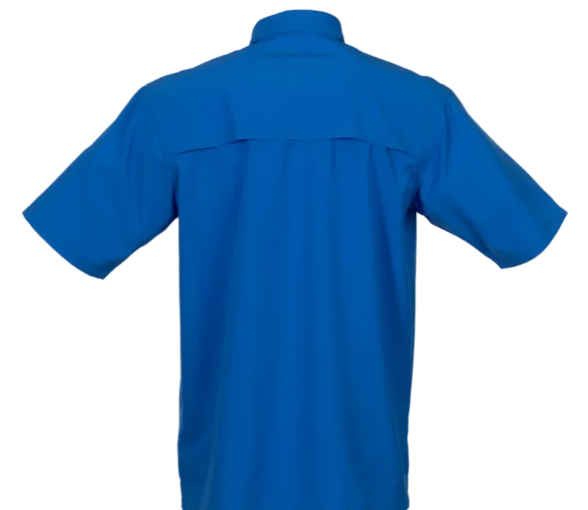 Bimini Bay Men's Flats V SS Shirt Bluewave