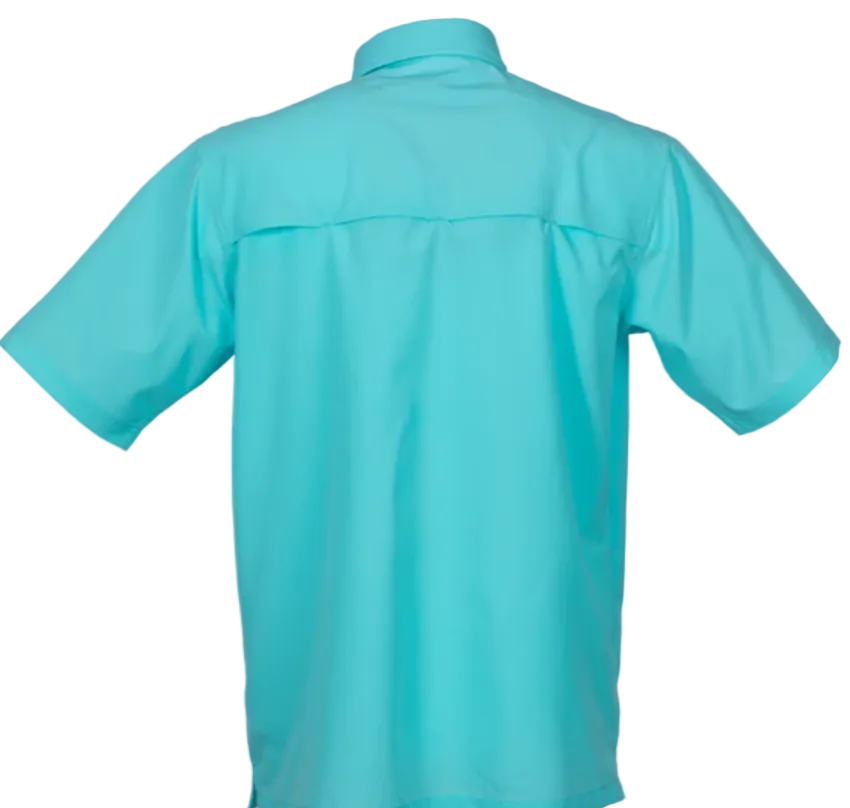 Bimini Bay Men's Flats V SS Shirt Aqua