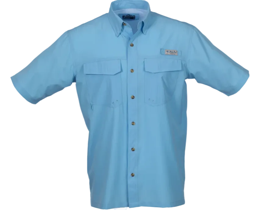 Bimini Bay Men's Flats V SS Shirt Placid Blue