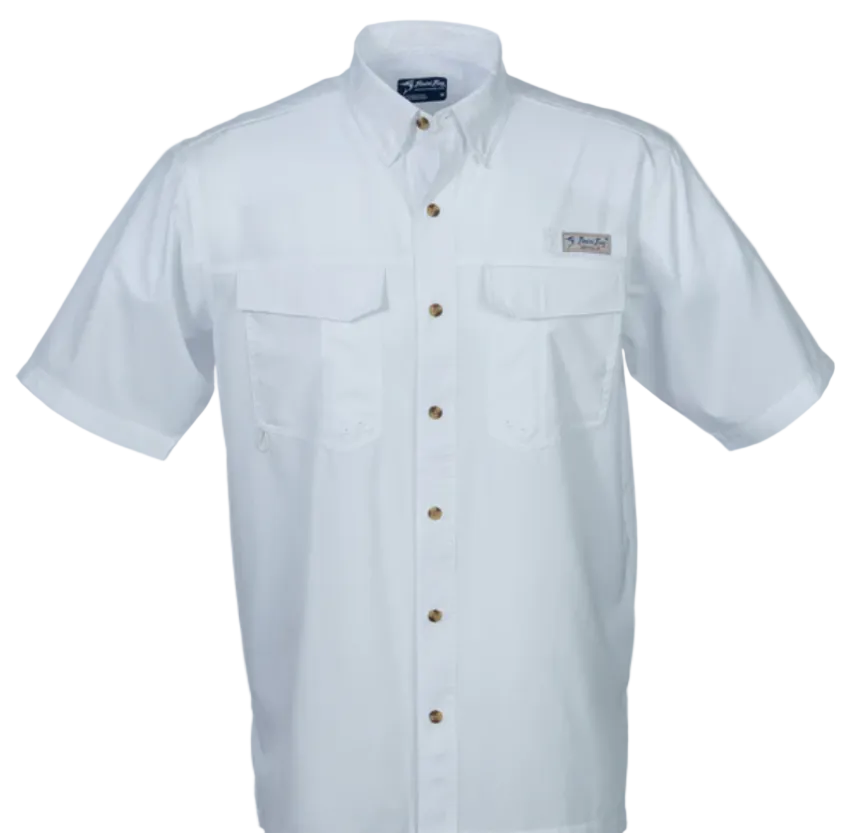 Bimini Bay Men's Flats V SS Shirt White