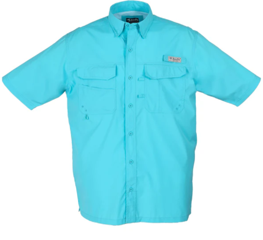 Bimini Bay Men's Key West SS Shirt Aqua Bay