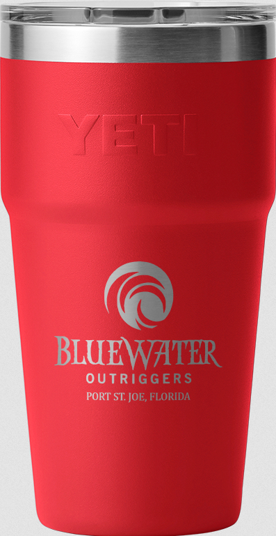 Bluewater Outriggers Custom YETI Rambler 20 oz STK Mug Rescue Red