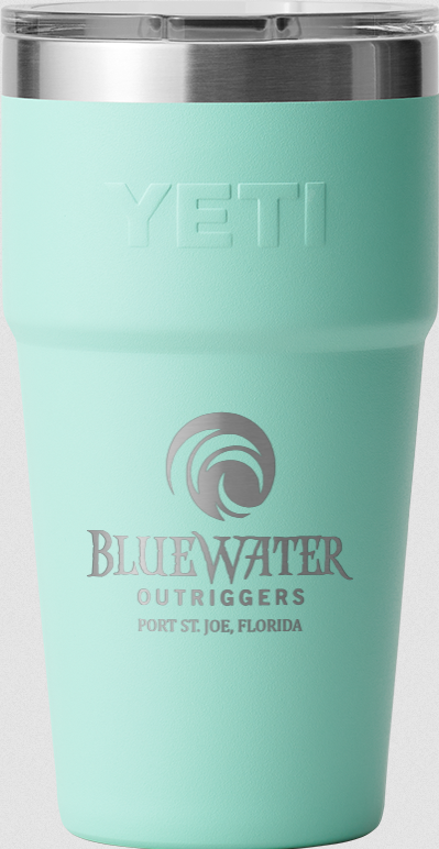 Bluewater Outriggers Custom YETI Rambler 20 oz STK Mug Seafoam