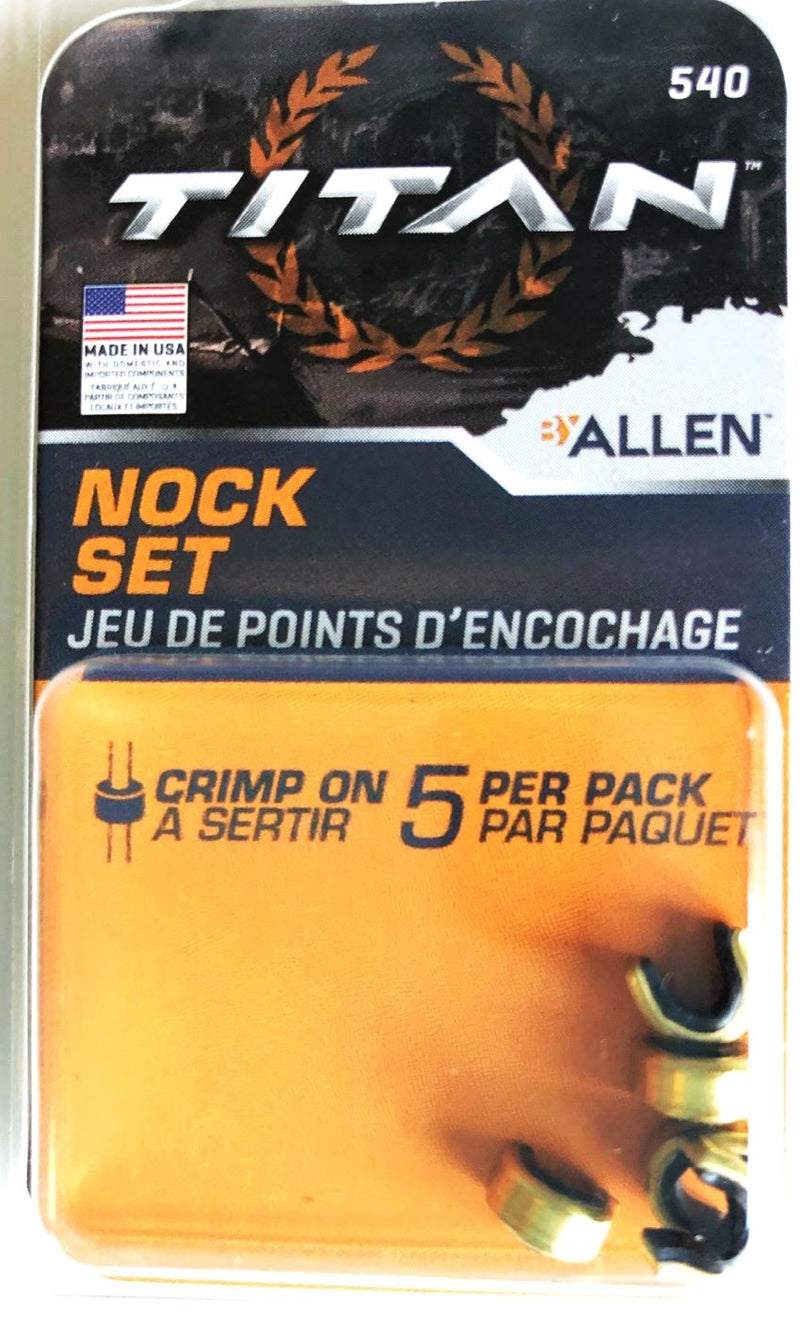 Allen Titan Brass Arrow Nock Set 5pk