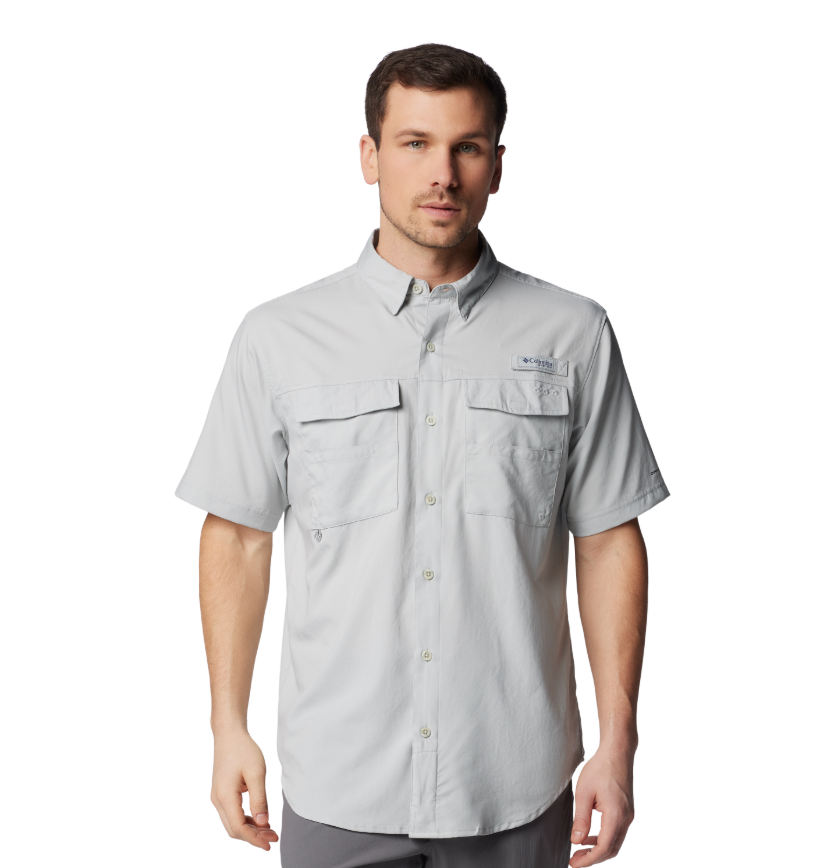 COLUMBIA Men's Blood and Gut IV Woven SS (Cool Grey)