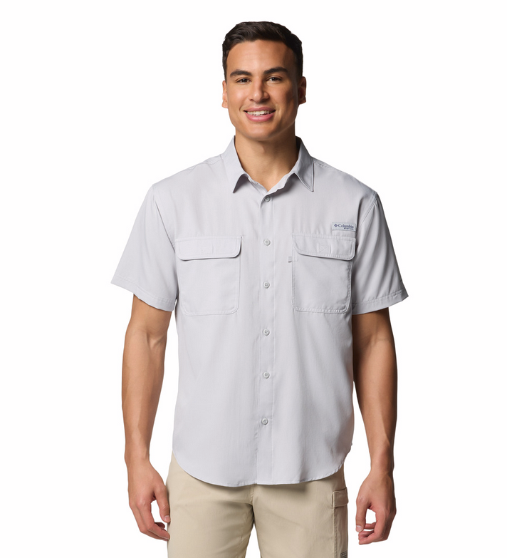 COLUMBIA Men's PFG Backwater SS Shirt (Cool Grey)