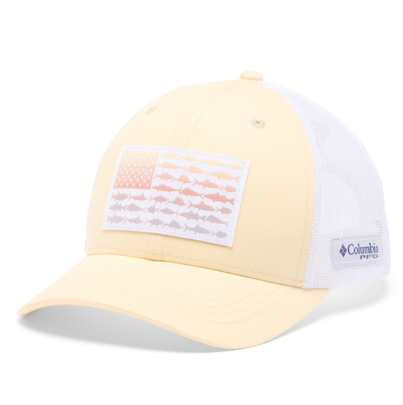 COLUMBIA Women's PFG Fish Flag Snapback Hat (Lemon Wash)