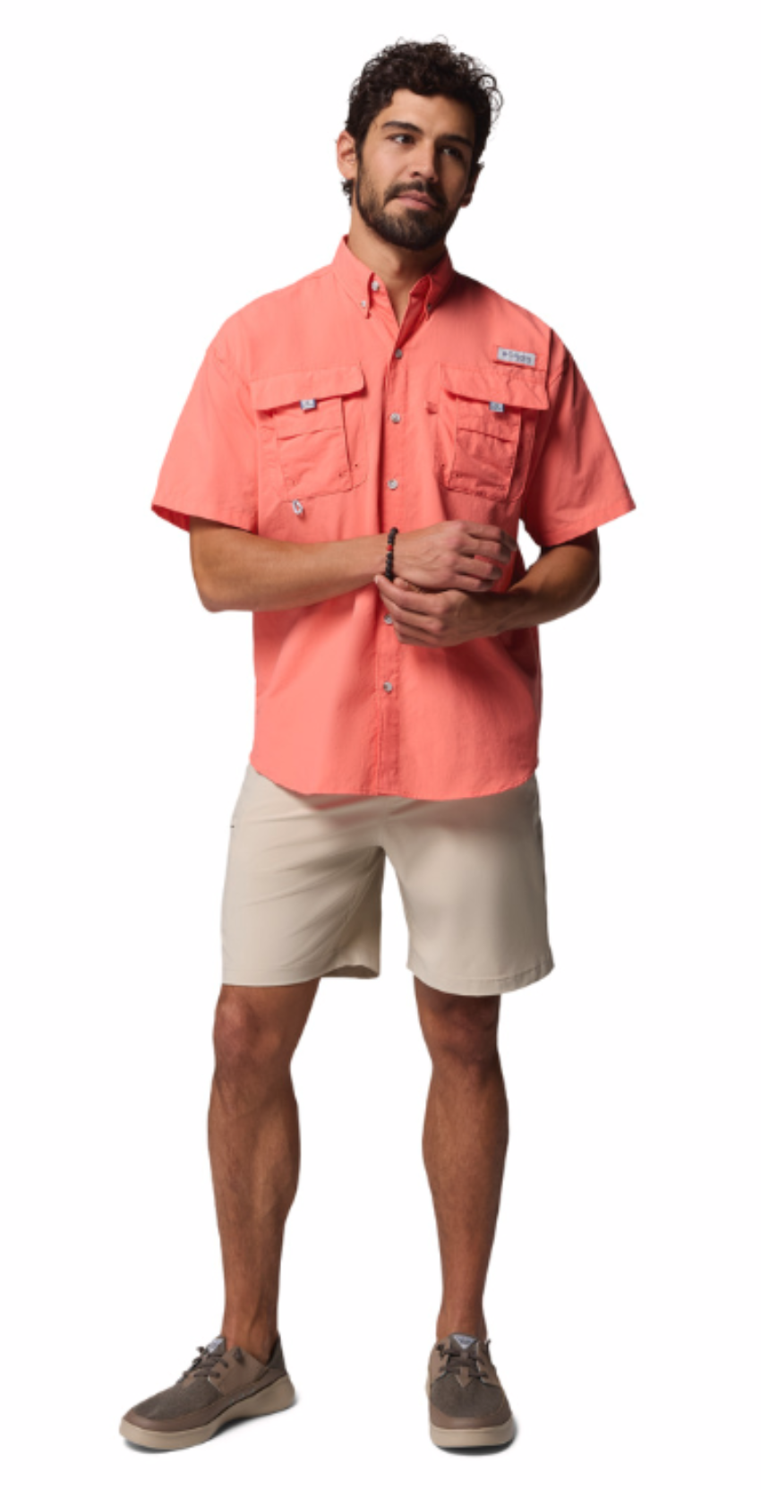 Columbia Men's Bahama II SS Shirt Melonade