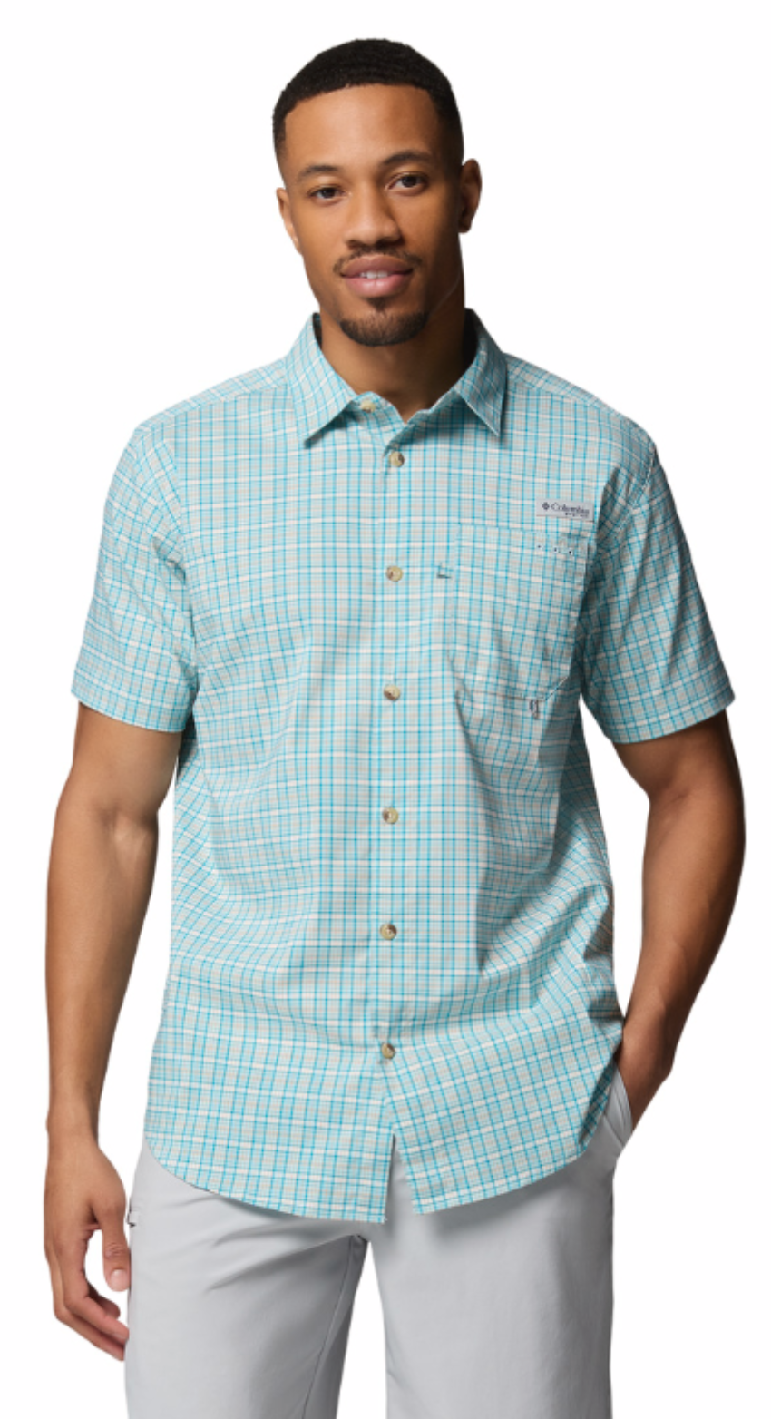 Columbia Men's Harbor Peak SS Shirt Marine Light