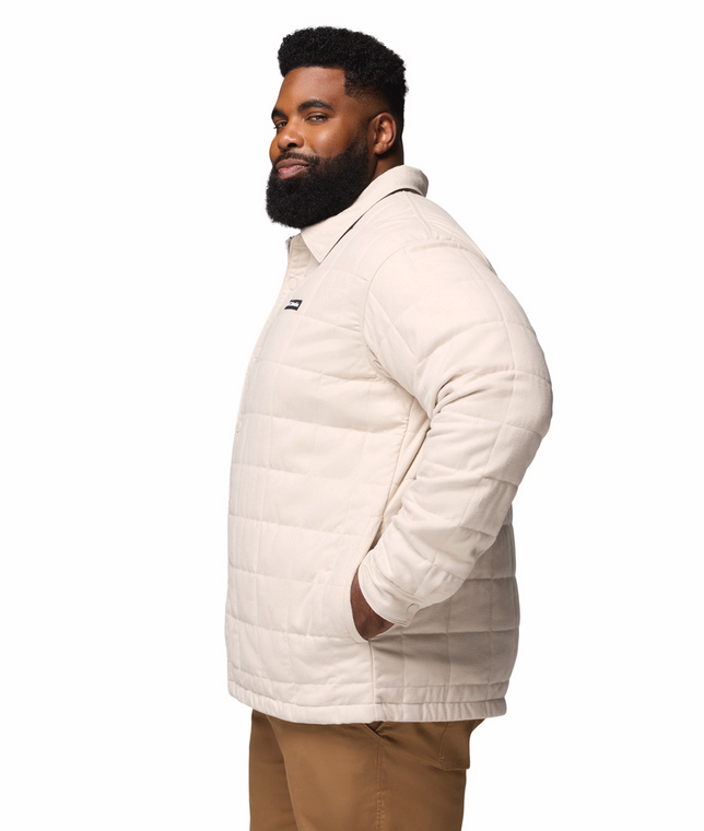 Columbia Men's Landroamer Quilted Shirt Jacket Dark Stone