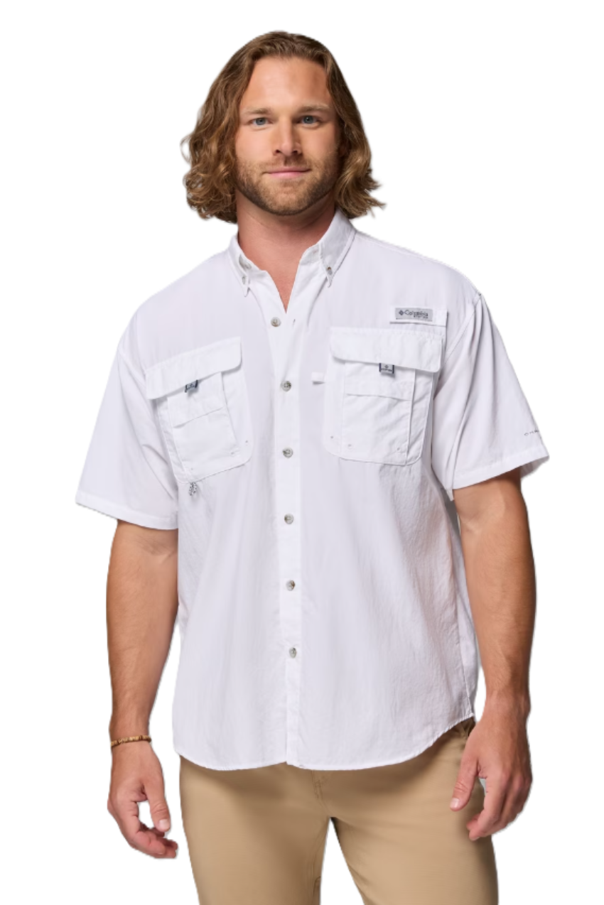 Columbia Men's PFG Bahama II SS Shirt Tall White