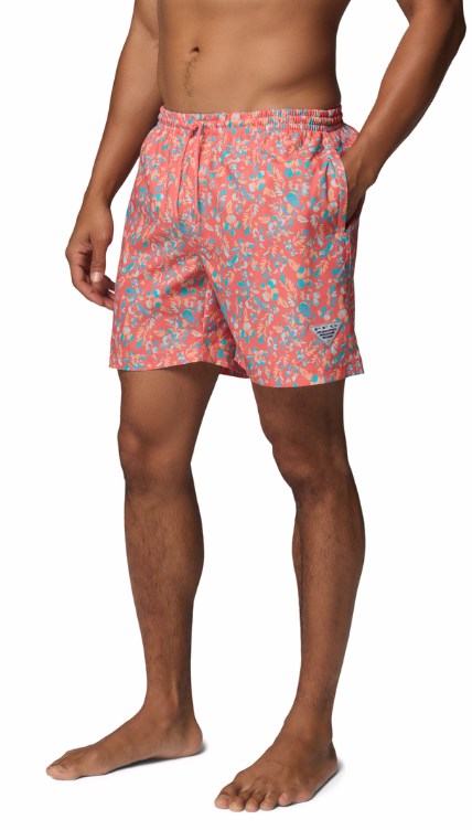 Columbia Men's PFG Rambler Printed Shorts Melonade Tropica