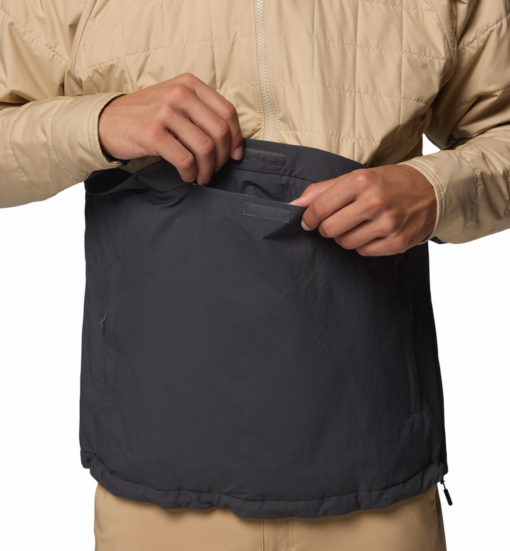 Columbia Men's PFG Uncharted II Insulated Anorak Ancient Fossil, Shark