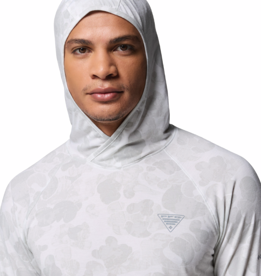Columbia Men's PFG Uncharted II Printed Hoodie Cool Grey