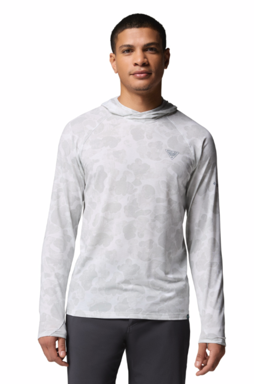 Columbia Men's PFG Uncharted II Printed Hoodie Cool Grey
