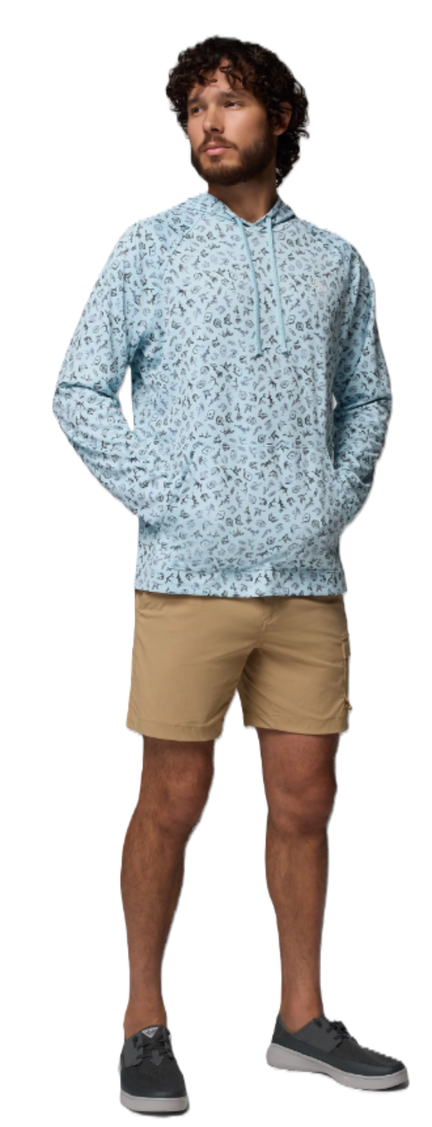 Columbia Men's PFG Wild Cast Camp Hoodie Marine Light
