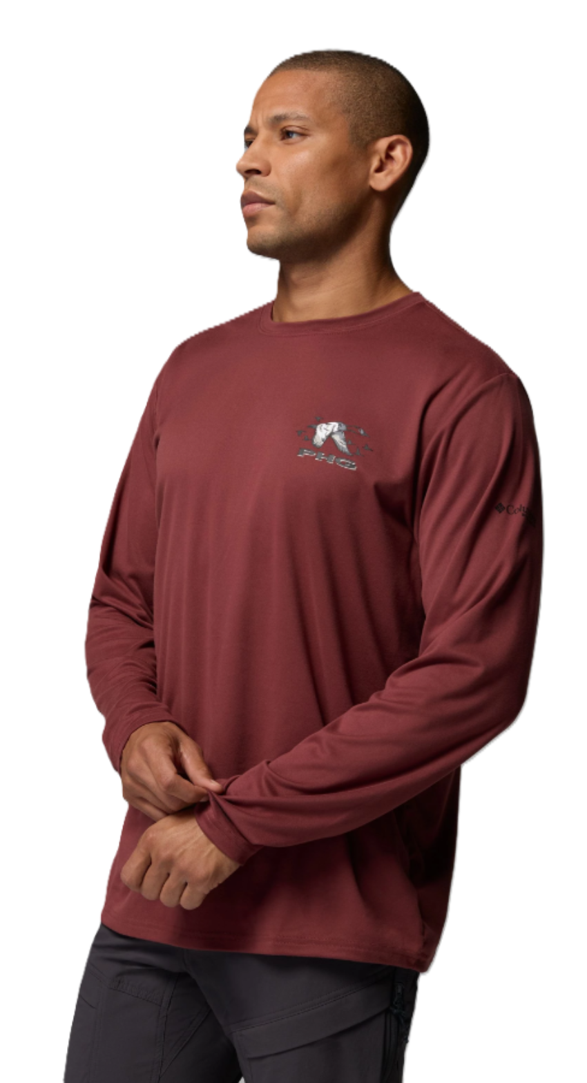 Columbia Men's PHG Terminal Shot Loyalty LS Red Rocks
