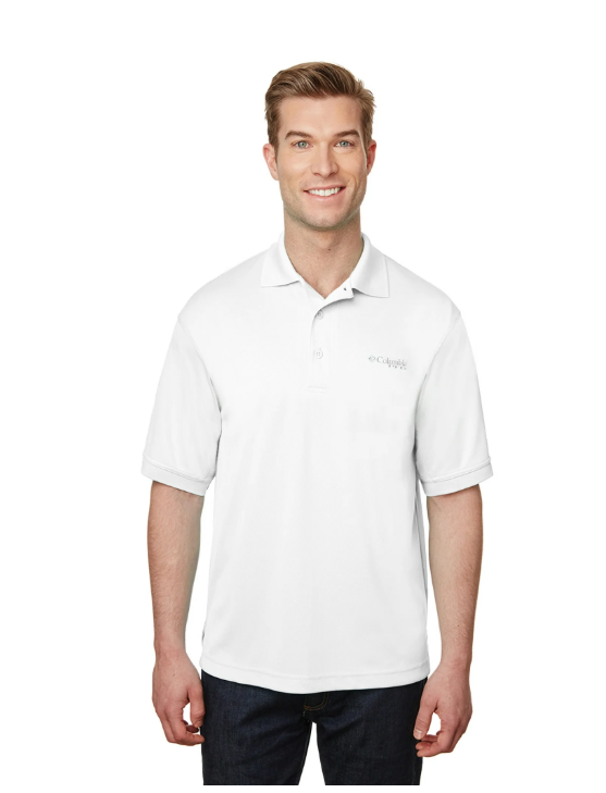 Columbia Men's Perfect Cast Polo Shirt White
