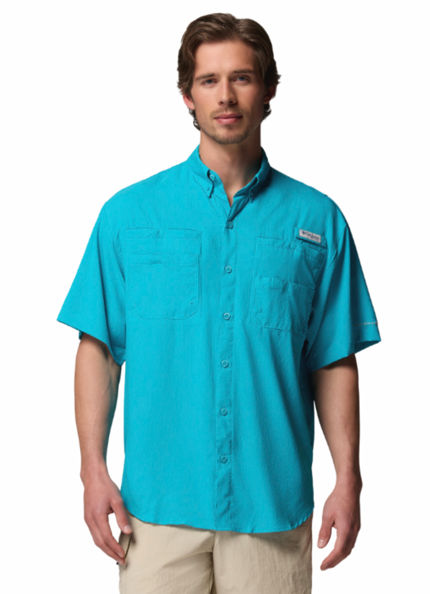 Columbia Men's Tamiami II SS Shirt Ocean Teal