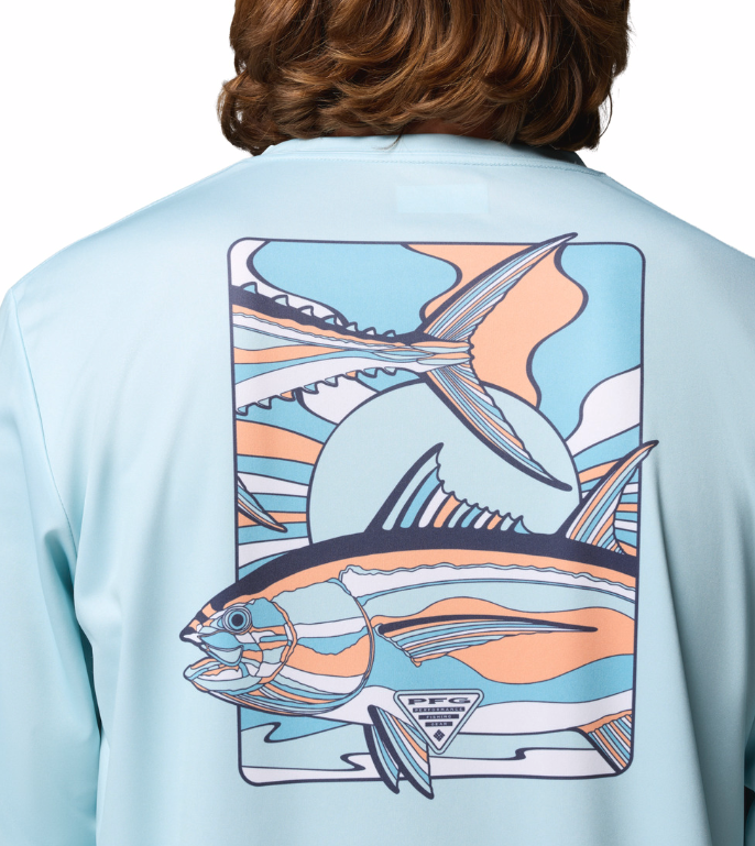 Columbia Men's Terminal Tackle PFG Fish Shine II LS Shirt Marine Light