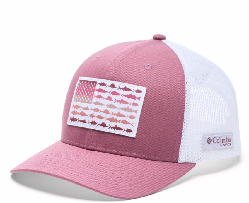 Columbia PFG Fish Flag Mesh Snap Back Antique Mauve