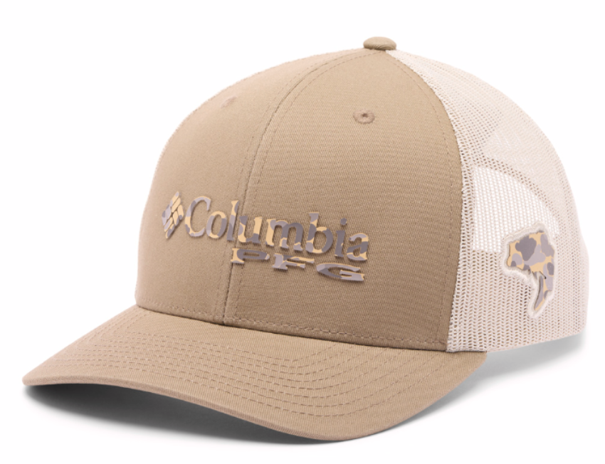 Columbia PFG Logo Mesh Snap Back Truffle