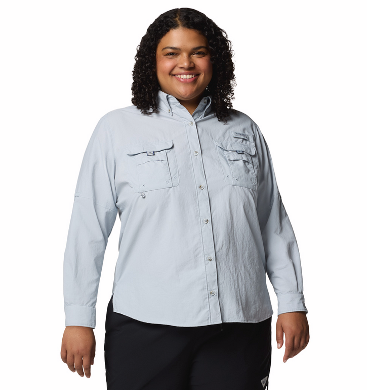 Columbia Women's Bahama II LS Shirt Cirrus Grey