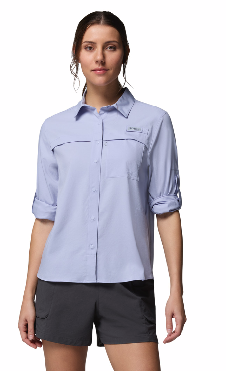 Columbia Women's PFG Castback Woven LS Shirt Twilight