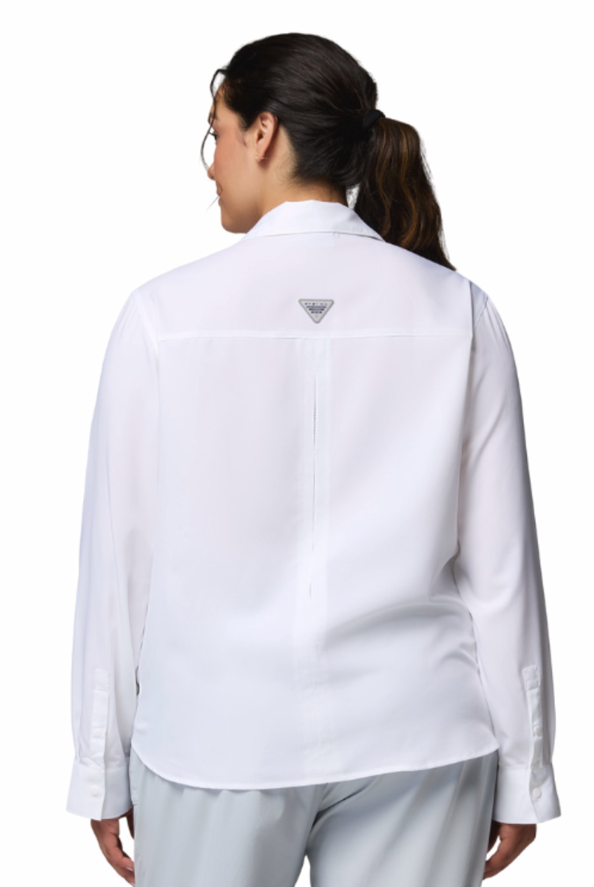 Columbia Women's PFG Castback Woven LS Shirt White
