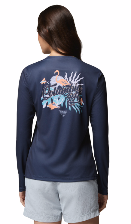 Columbia Women's Tidal Tee Original Chill LS Shirt Nocturnal