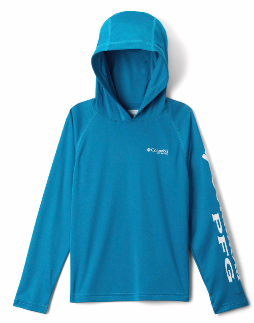 Columbia Youth Terminal Tackle Hoodie Blue Echo