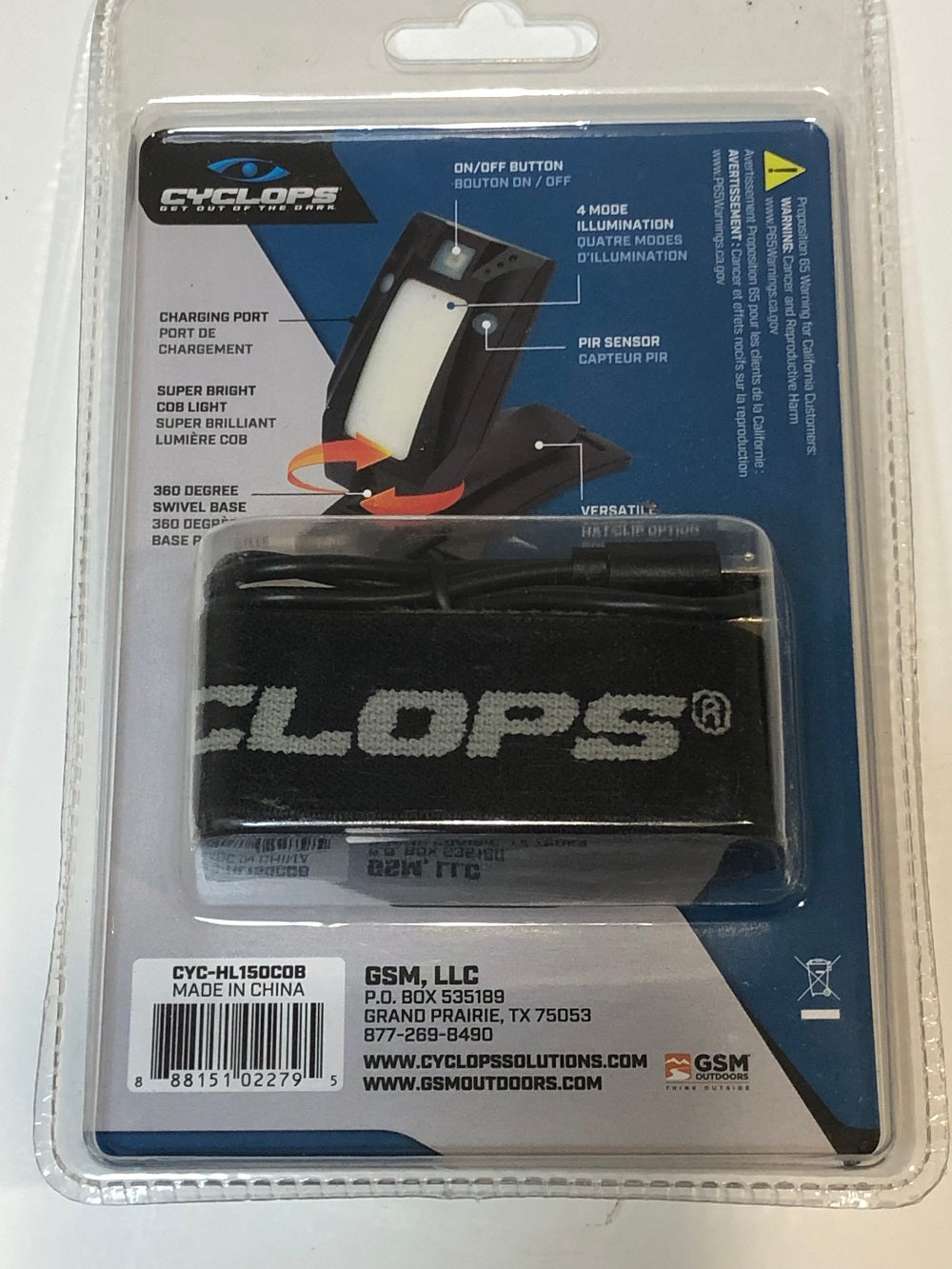 Cyclops Rechargeable Headlamp HL150
