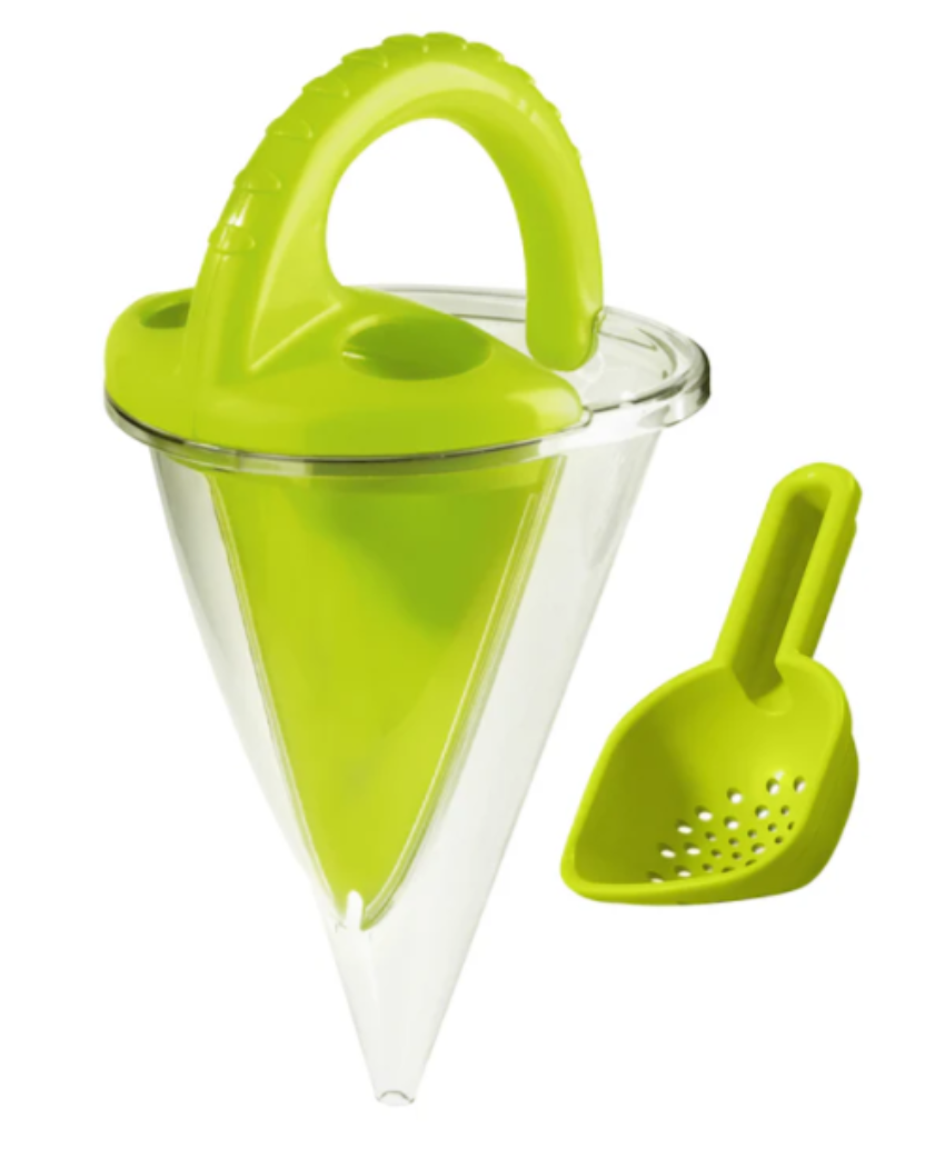 HABA Spilling Funnel Sand and Water Mixing Toy Lime Green