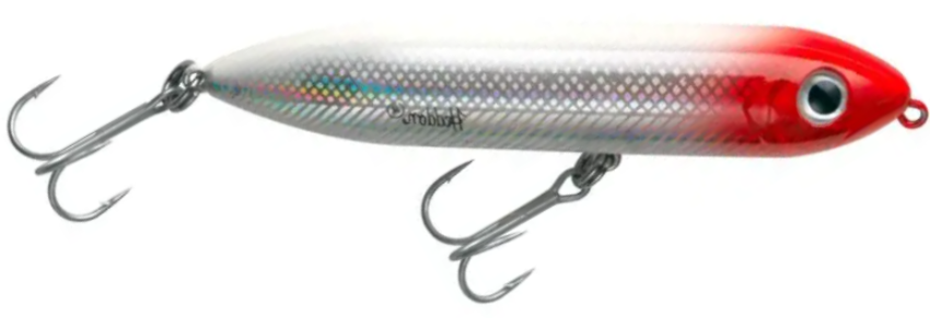 Heddon Saltwater Super Spook, Jr. 3-1/2" 1/2oz Red Head Flash