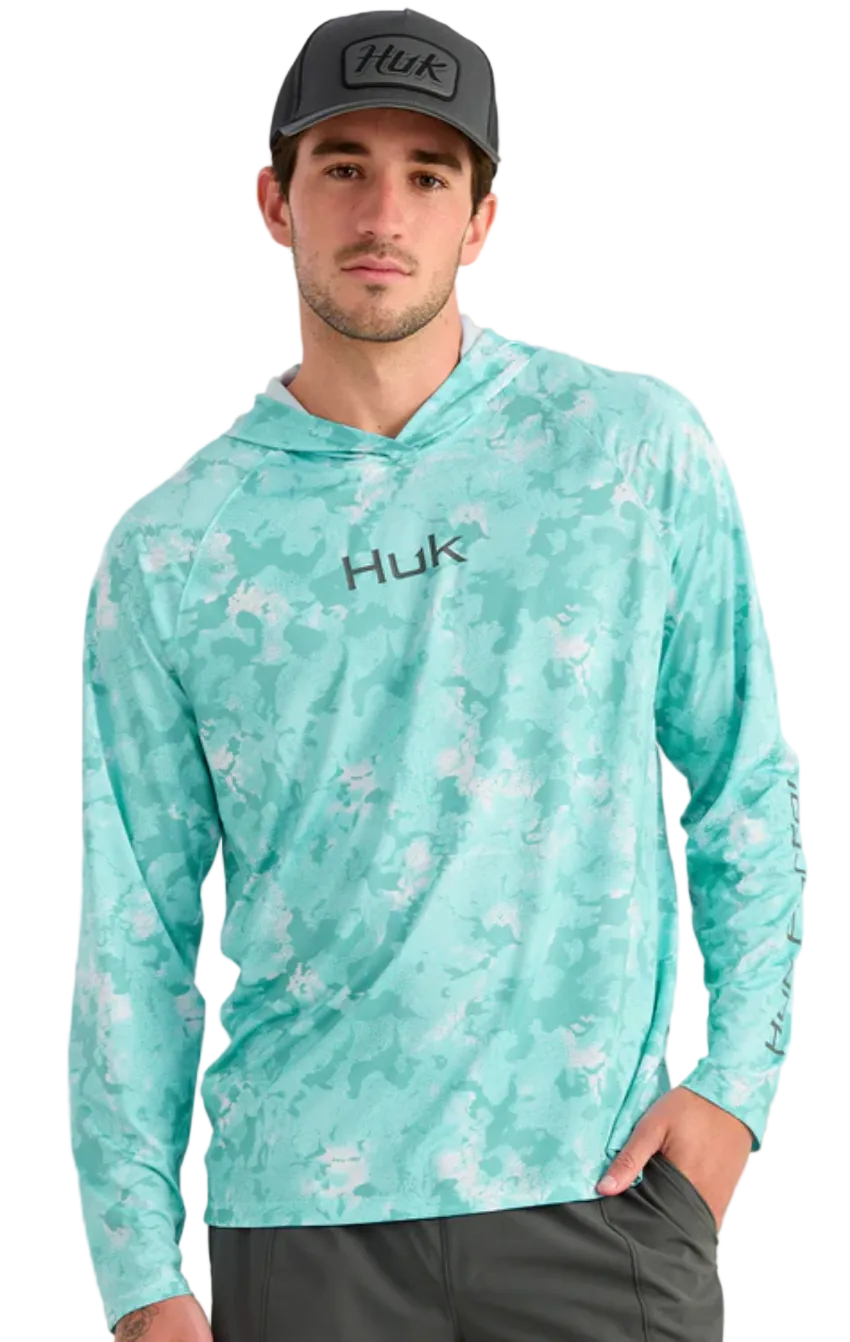 Huk Airweight KC Printed Hoodie Caicos