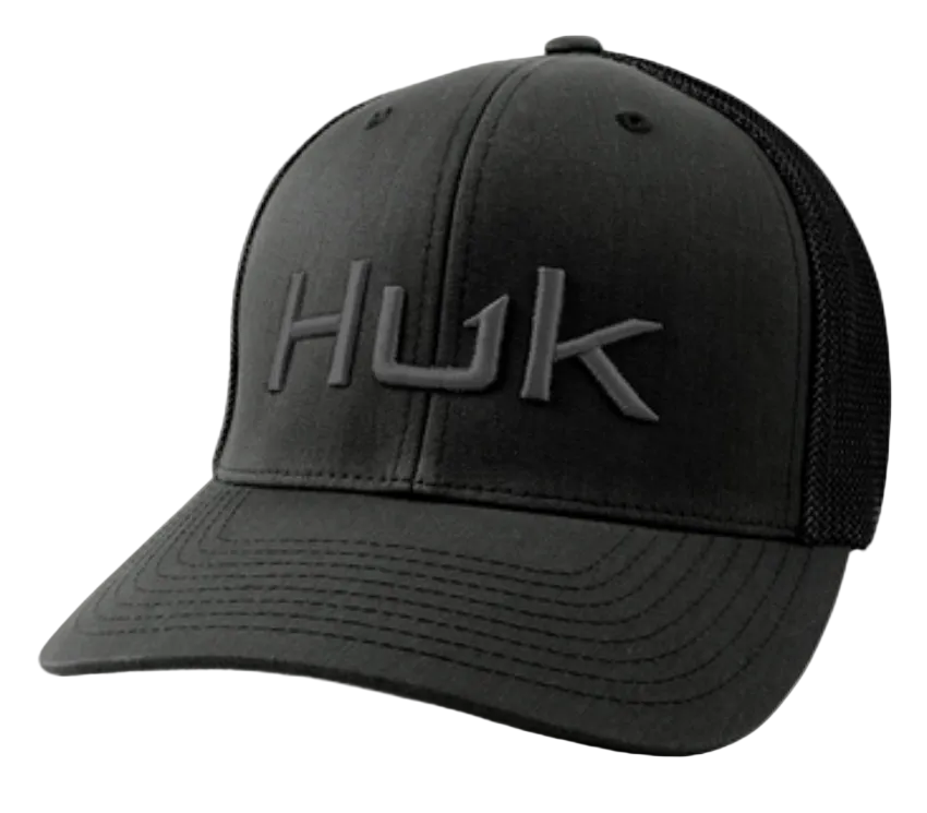 Huk Embroidered 110 Trucker Hat Black
