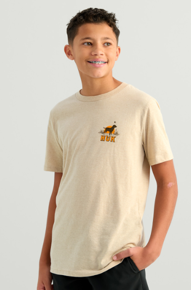 Huk Kid's Lab Patch Tee River Rock/ Heather