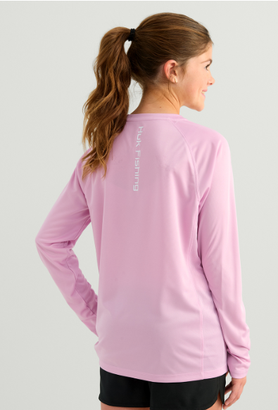 Huk Kid's Pursuit LS Solid Oleander