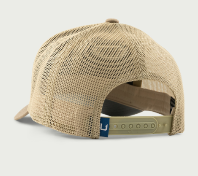 Huk Leather Patch Trucker Hat Dock