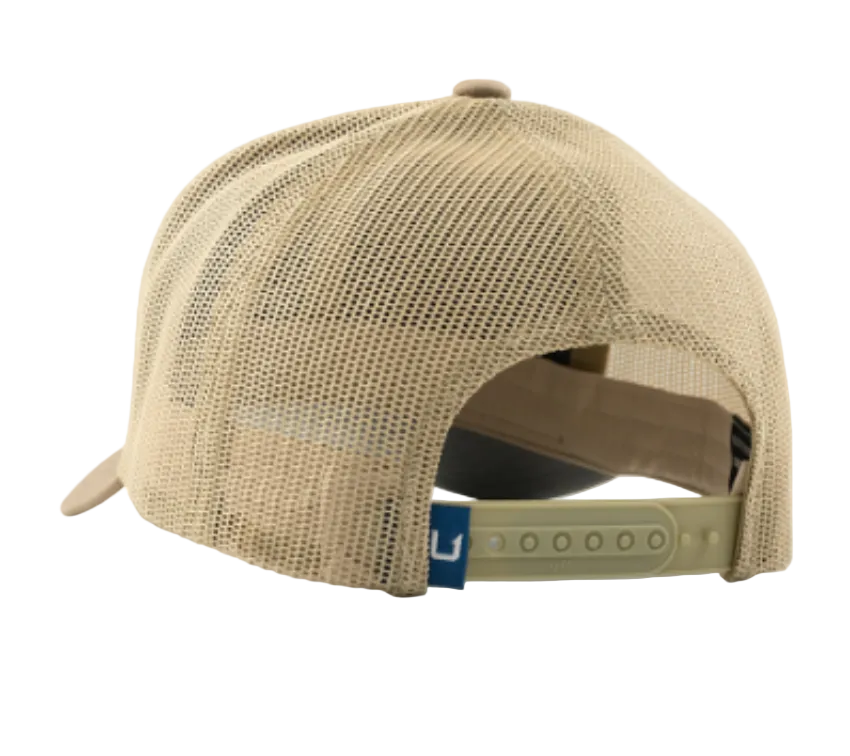 Huk Leather Patch Trucker Hat Dock