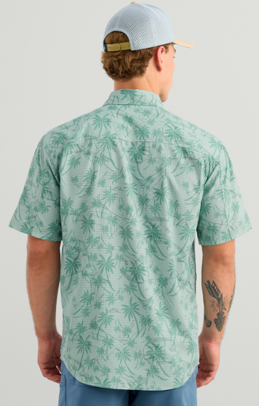 Huk Men TidePoint KC Printed SS Shirt Heron Blue