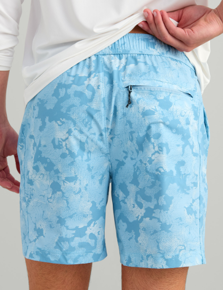 Huk Men's Airweight KC Printed Shorts Cerulean