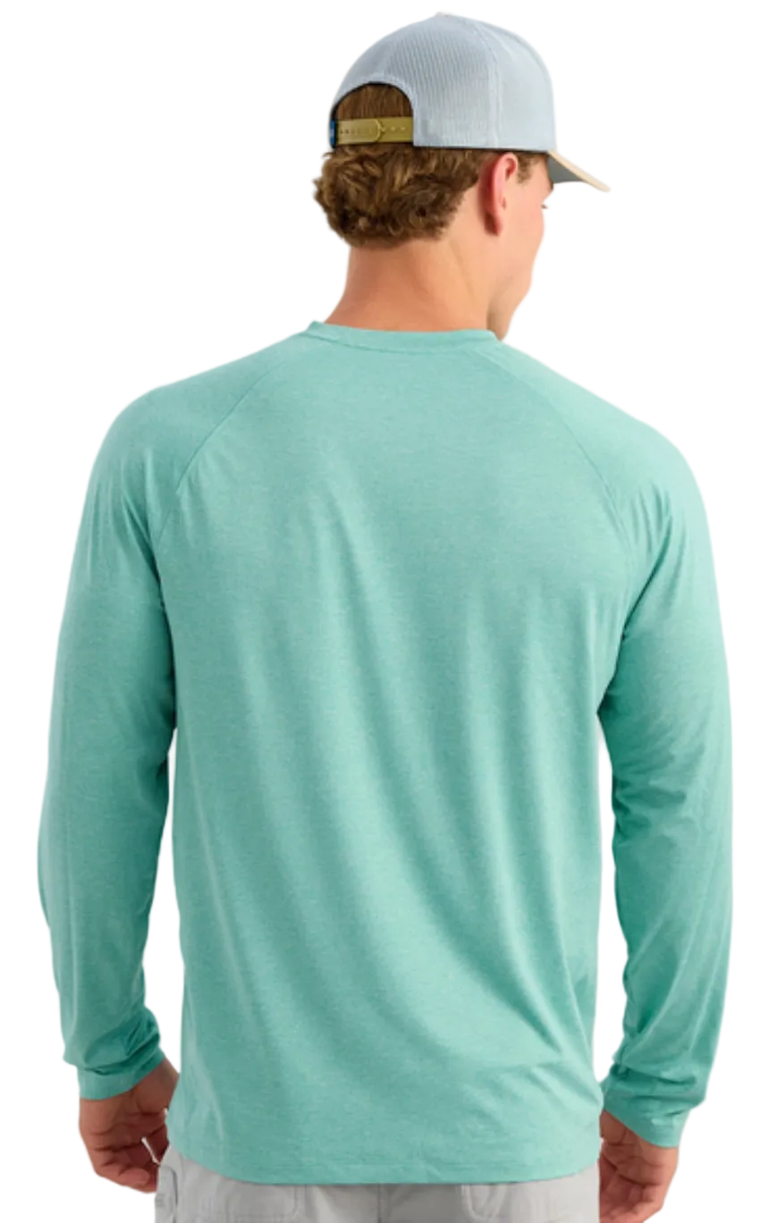 Huk Men's Airweight LS Crew Blue