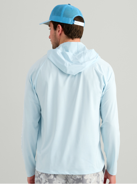 Huk Men's Airweight LS Hoodie Coastal Drift Heather