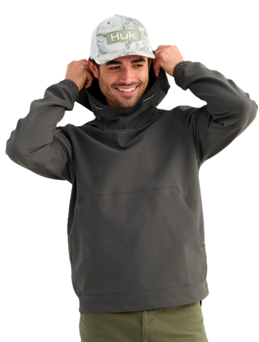 Huk Men's Breaker Hooded Pullover Anchor